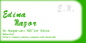 edina mazor business card